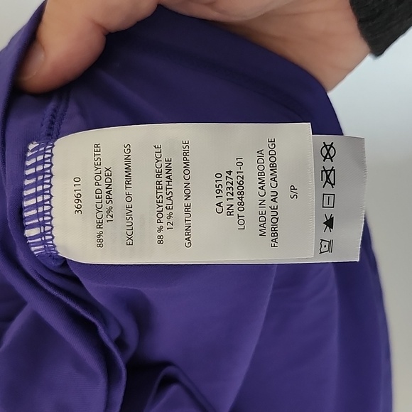 NWT Lole deep purple short sleeve active tee size S - Picture 4 of 4